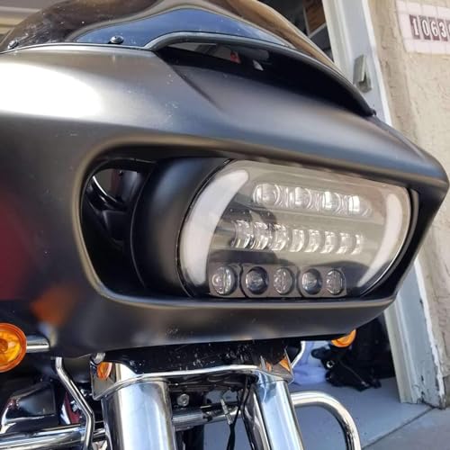 Atubeix Headlight LED Road Glide Motorcycle, Daytime Running Side Lights for 2015 2016 2017 2018 2019 2020 2021 2022 2023 Headlamp Replacement accessories(Black) - Image 3