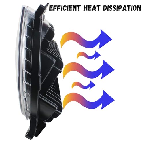 Atubeix Headlight LED Road Glide Motorcycle, Daytime Running Side Lights for 2015 2016 2017 2018 2019 2020 2021 2022 2023 Headlamp Replacement accessories(Black) - Image 5