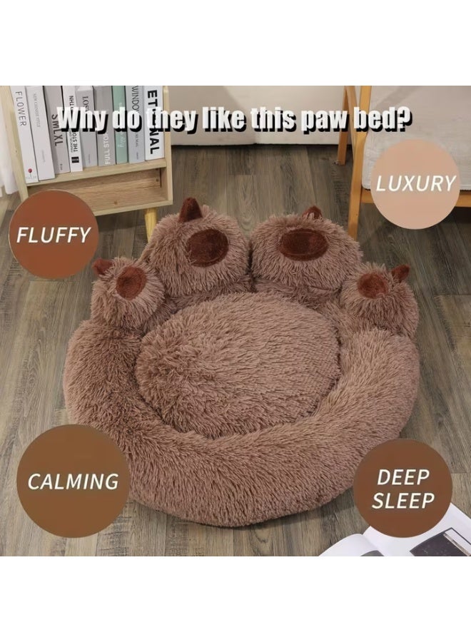 Plush Bear Paw Pet Bed - Image 2