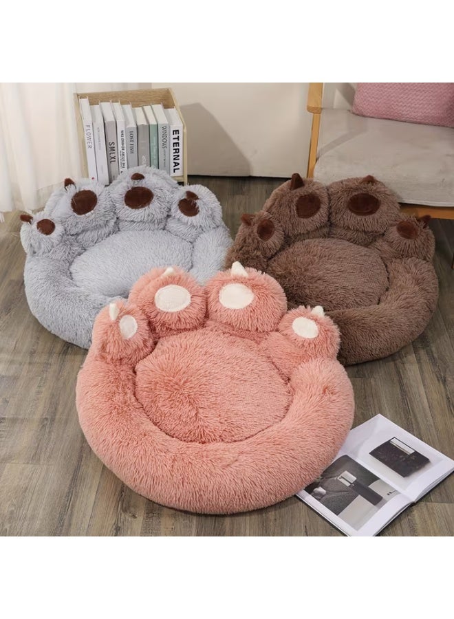 Plush Bear Paw Pet Bed - Image 1