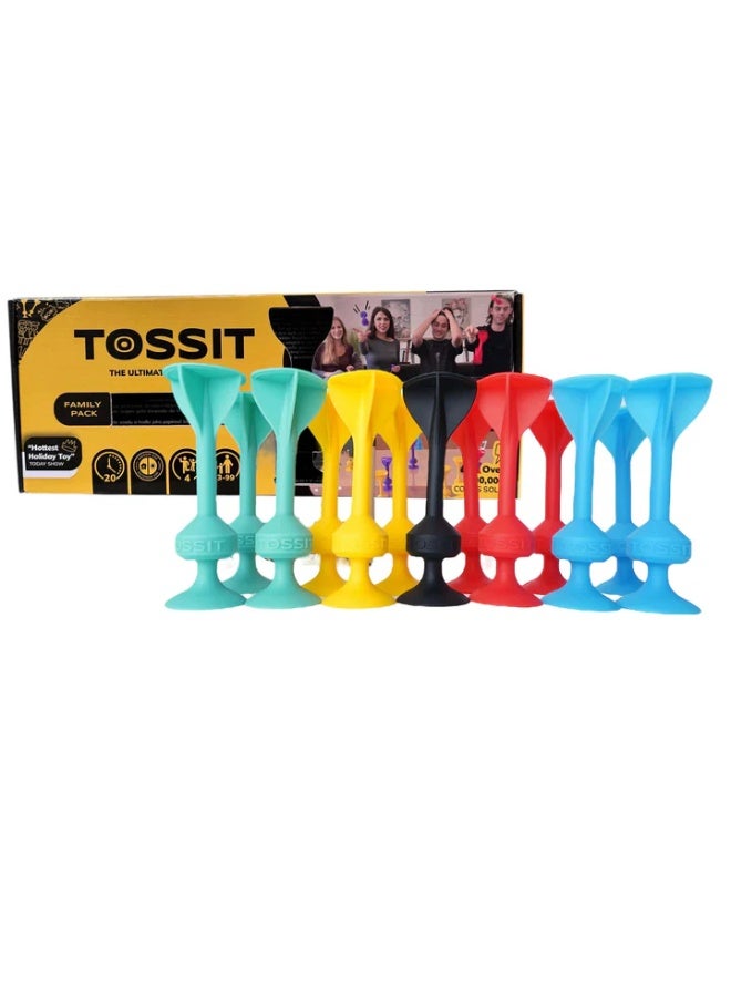 توسيت TOSSIT Game: Family Set Perfect Silicone Suction Cup Dart Game For Family And Parties, Sticky Dart Shooting Game For Indoor And Outdoor Fun, Perfect Gift - Starter Pack - Image 1