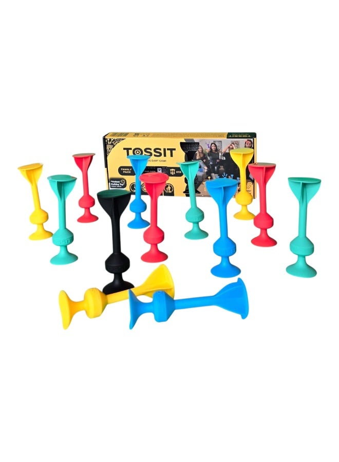 توسيت TOSSIT Game: Family Set Perfect Silicone Suction Cup Dart Game For Family And Parties, Sticky Dart Shooting Game For Indoor And Outdoor Fun, Perfect Gift - Starter Pack - Image 3