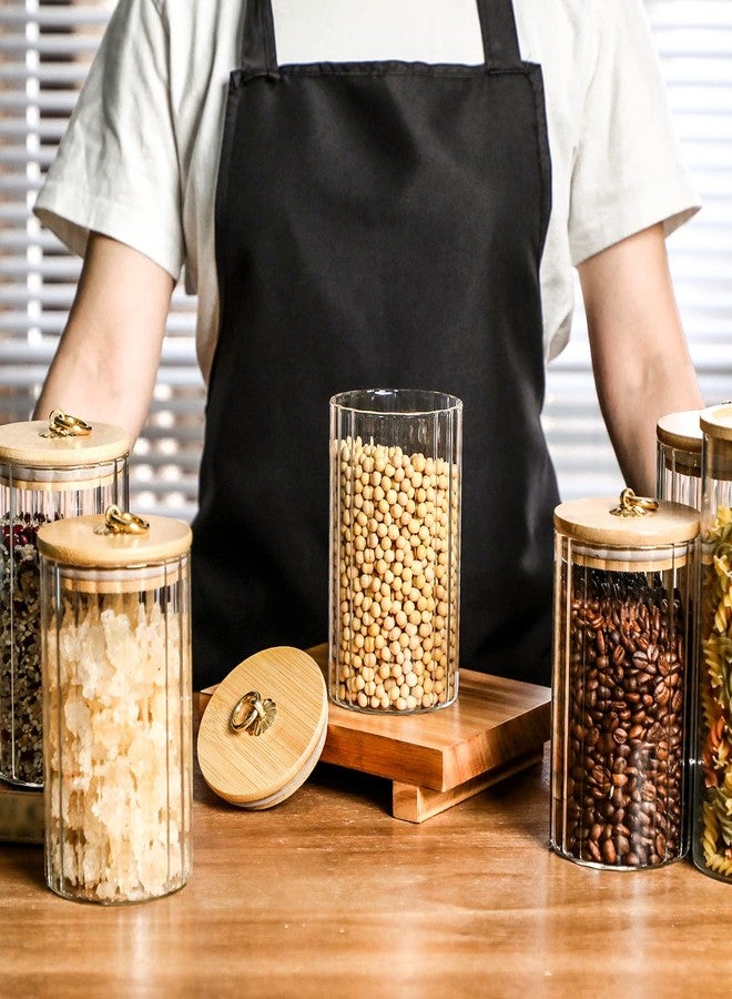 رتيري مجموعة ريتيري من 6 قطع من علب تخزين زجاجية بأغطية محكمة الإغلاق، سعة 30 أونصة، لحفظ البسكويت، وحاويات زجاجية مزخرفة للقهوة، وعلب طعام زجاجية مع حلقة معدنية، مثالية لمستلزمات حفلات الشتاء وأعياد الميلاد. - Image 3