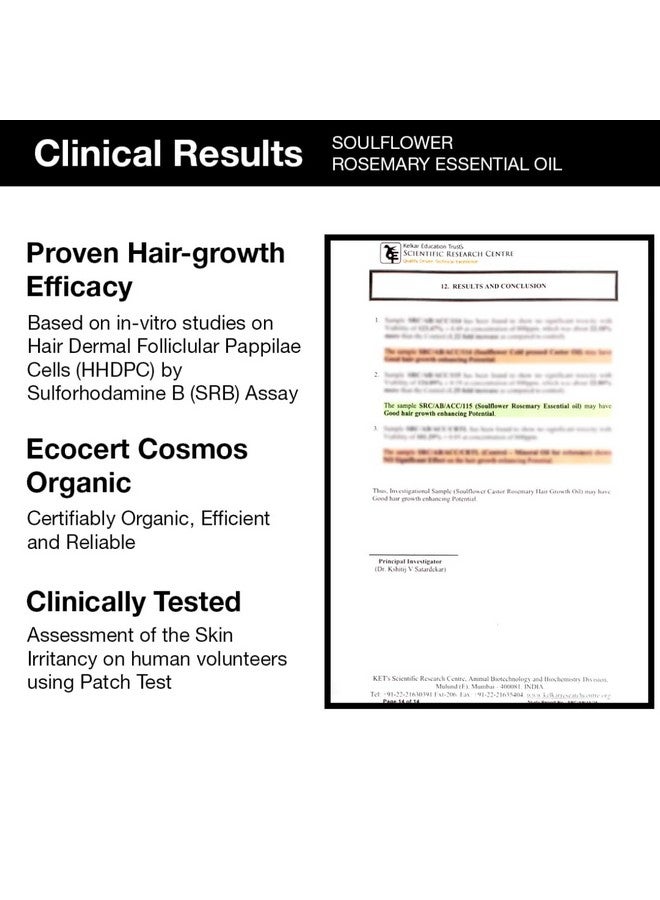 Soulflower Rosemary Essential Oil For Hair Growth, Nourishment, Thick & Strong Hair, Moisturising Skin | Clinically Tested & Ecocert Certified Organic 100% Pure, Natural| Pack Of 2 15Ml Each - Image 3
