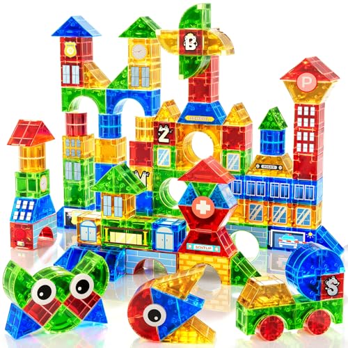 KIZONLY Magnet Toy for Toddlers 35 115 Pieces Magnet Building Toys for Kids 48 Preschool Educational Christmas Birthday Gifts Toys for Kids Ages 35 Year Old Boys and Girls - Image 1