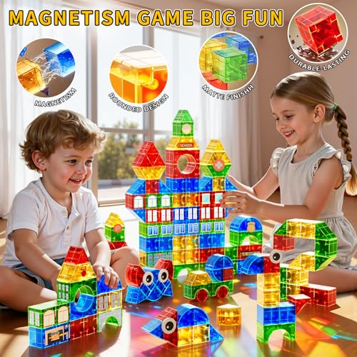 KIZONLY Magnet Toy for Toddlers 35 115 Pieces Magnet Building Toys for Kids 48 Preschool Educational Christmas Birthday Gifts Toys for Kids Ages 35 Year Old Boys and Girls - Image 5