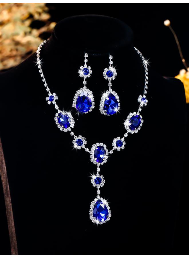 Europe And The United States Necklace Suit Earrings Jewelry Suit Banquet Dress Chain Fashion Joker Bridal Jewelry
