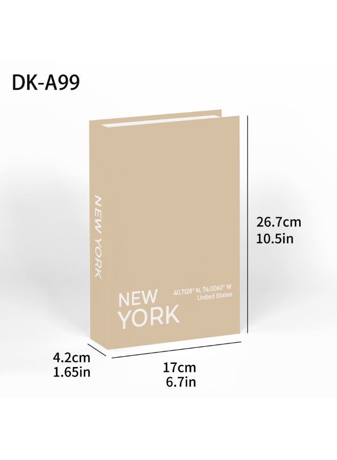 AuliceVerse 4PCS Neutral Decorative Books for Home Decor - Modern Minimalist Fake Books Set with Story/New York/Natural Spaces/Modern Living Themes | Matte Faux Books for Shelf, Coffee Table, Living Room, Office & Bedroom, Classy Fashion Decor - Image 3