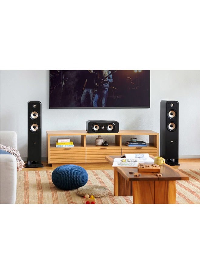 Polk Audio Signature Elite ES50 Tower Speaker - Hi-Res Certified, Dolby Atmos & DTS:X Compatible, 1" Tweeter & (2) 5.25" Woofers, Power Port Technology for Effortless Bass, Stunning Black - Image 2