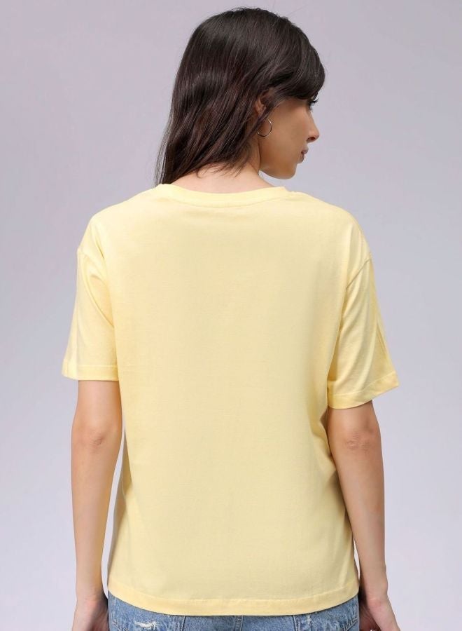 Freehand Women Relaxed Fit Solid Crew Neck Short Sleeve T-Shirt - Image 4