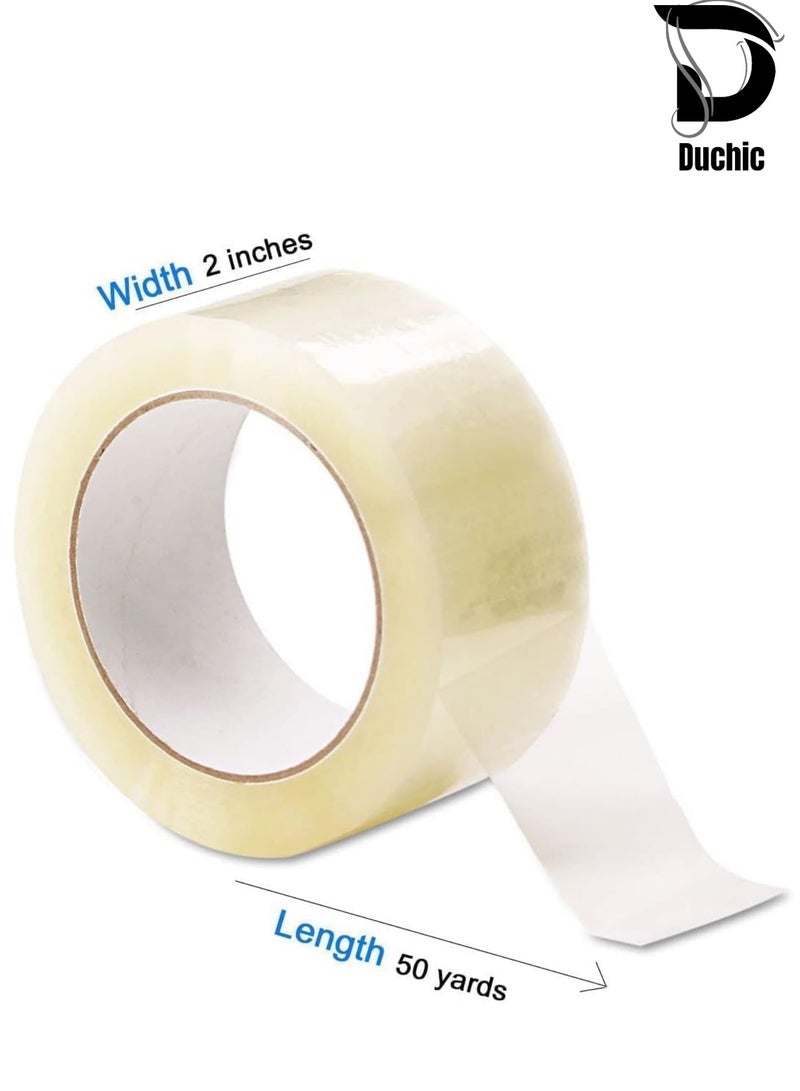 دوشيك مجموعة Duchic™ من 10 صناديق نقل من الورق المقوى، سعة 10 كجم، 45 × 32 × 23 سم، [لفافة واحدة] غلاف شفاف ممتد - 500 مم (1.3 كجم)، شريط تغليف شفاف [2 بوصة × 50 ياردة] شريط تغليف قوي ومتين للإغلاق - Image 4