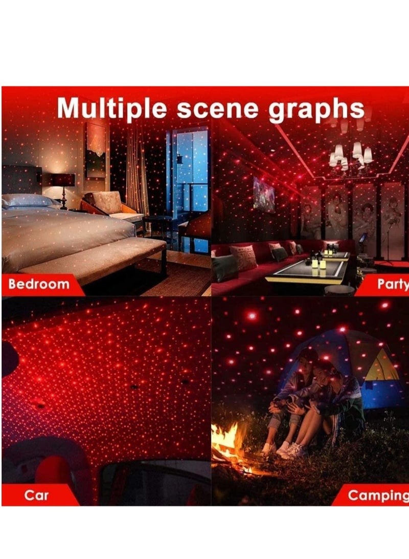 ELTRAZONE Usb Roof Star Projector Lights With 3 Modes, Usb Portable Adjustable Flexible Interior Car Night Lamp Decor With Romantic Galaxy Atmosphere Fit Car, Ceiling, Bedroom, Party (Plug&Play, Red) - Image 5