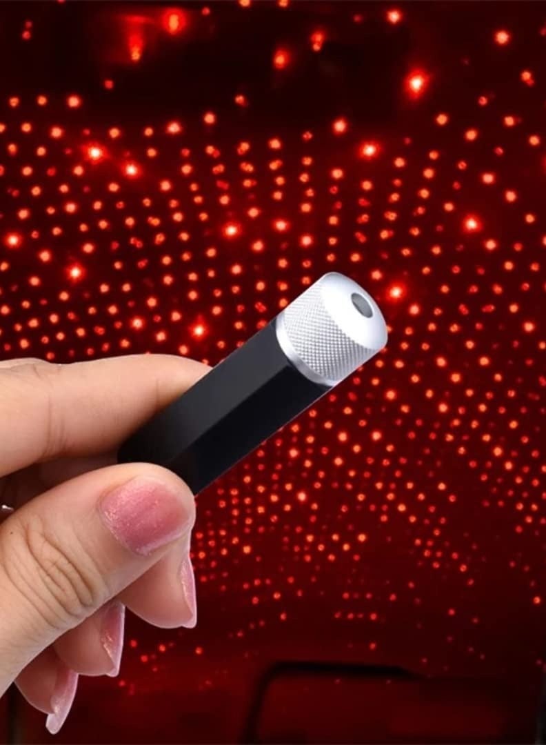 ELTRAZONE Usb Roof Star Projector Lights With 3 Modes, Usb Portable Adjustable Flexible Interior Car Night Lamp Decor With Romantic Galaxy Atmosphere Fit Car, Ceiling, Bedroom, Party (Plug&Play, Red) - Image 3