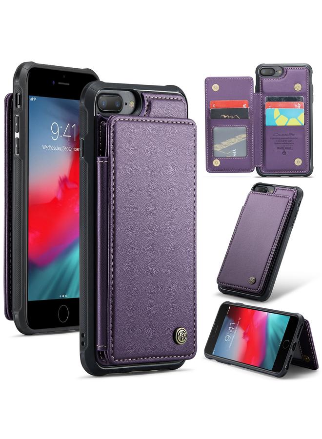 Case For iPhone 8 Plus / 7 Plus C22 Card Slots Holder RFID Anti-theft Phone Case
