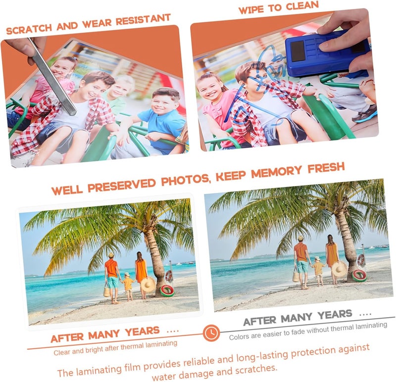 100Pcs Water Resistant Card Laminating Film Scratch Protection for Menus Documents Photos Id Cards Versatile Thermal Lamination Film - Image 3