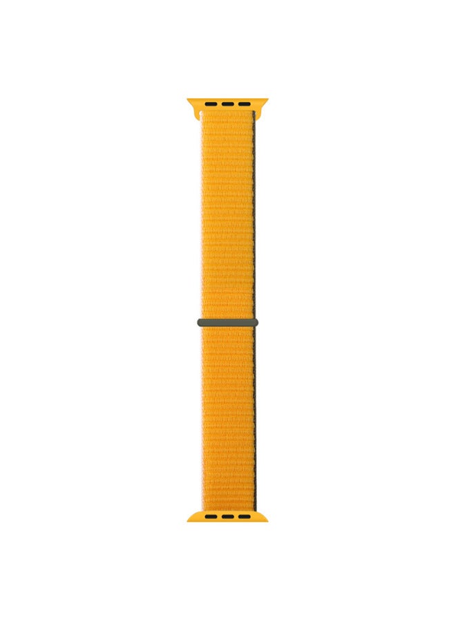 For Apple Iwatch Watch Strap For Applewatch S10/9/8se Velcro Nylon Loop Strap-Color:Sunflower-Specifications:38/40/41/42(s10)mm  - Image 1
