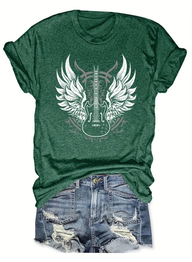 Women's Short-sleeved T-shirt Top Summer Letter Print Round Neck Loose Short-sleeved T-shirt Top