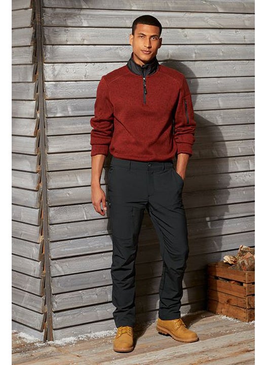 Men Regular Fit Plain Thermal Pants, Black