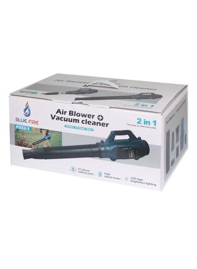 BlueFire 600W Cordless Air Blower & Vacuum Cleaner 2-in-1 | 22000RPM High Speed Rechargeable Electric Turbo Blower with 6-Speed Touch Control | Powerful 12-Blade Turbine Fan with Dual Battery & Multiple Nozzles | Portable Handheld Dust Cleaner for Car, Garage, Garden, RV, Workshop & Home - Image 2