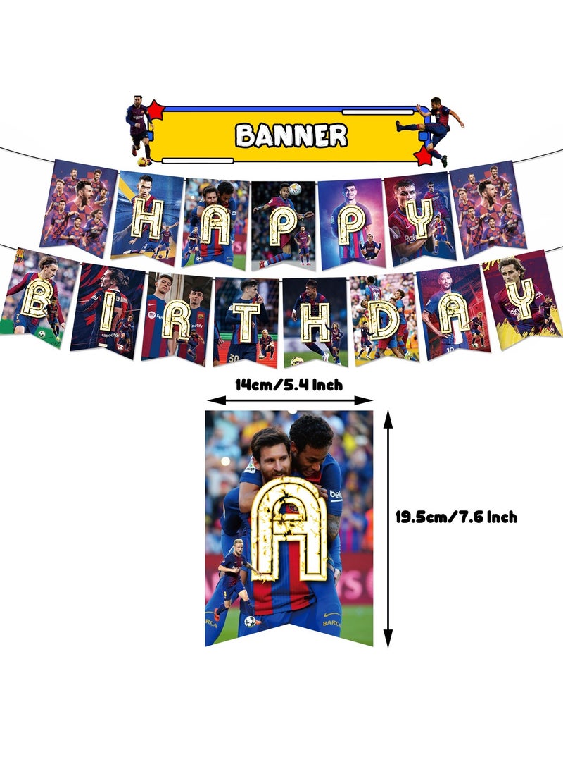 Soccer Balloons, Football Cupcakes, Football Banner, Football Centerpieces, Barcelona Party Decorations Kit for Birthday Party Supplies, Barcelona Theme Party Decorations - Image 3