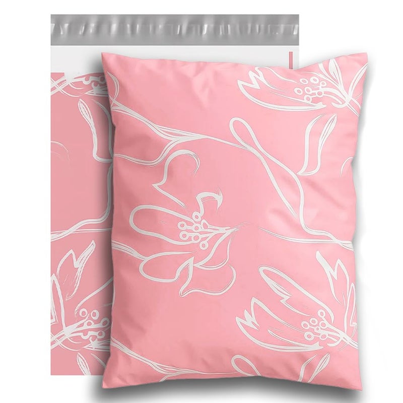 POLYSELLS 100pcs 10x13 Inches Poly Mailers Waterproof & Tear Resistant Mailing Envelopes, Cute Small Business Bags for Clothes, Gifts - Inspiration soft - Image 1