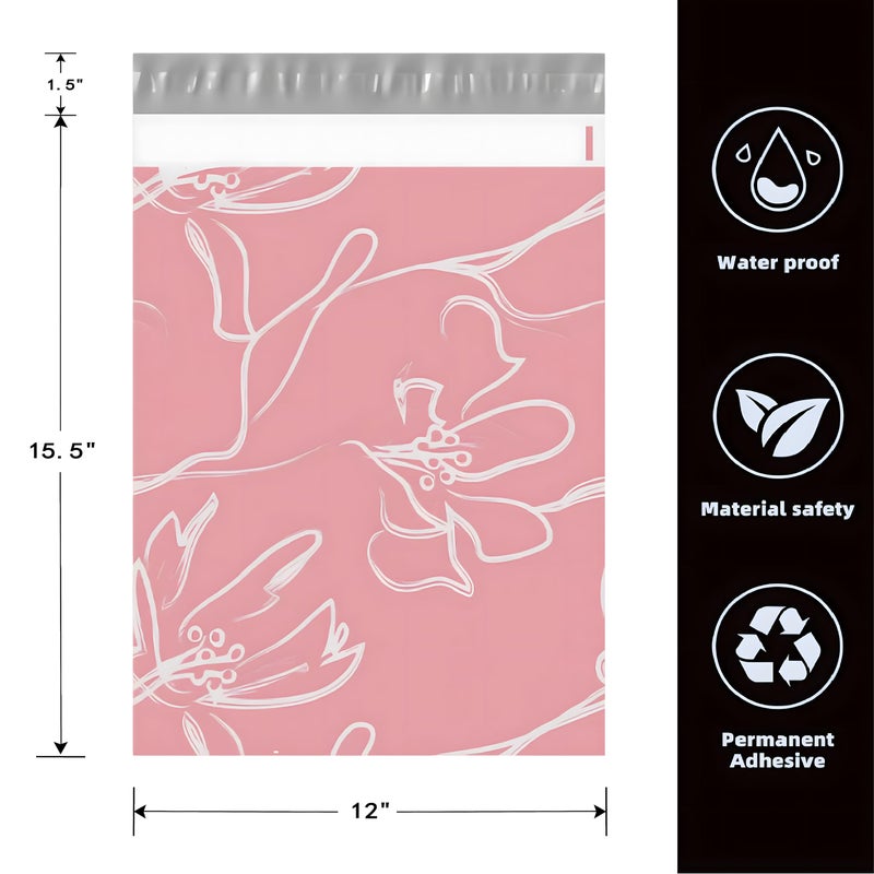 POLYSELLS 100pcs 10x13 Inches Poly Mailers Waterproof & Tear Resistant Mailing Envelopes, Cute Small Business Bags for Clothes, Gifts - Inspiration soft - Image 2