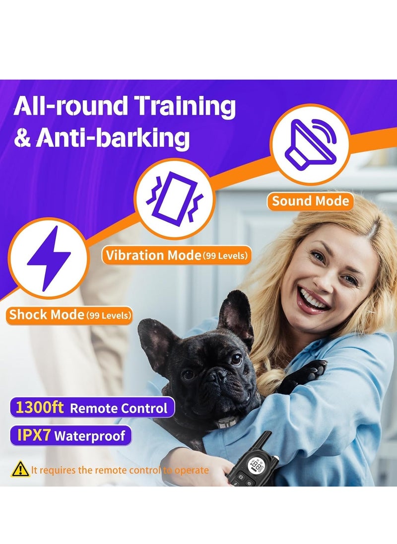 KASTWAVE Dog Shock Collar, Smallest & Lightest Anti Bark Collar/Training Collar for Small Dogs 5-15lbs, with Shock, Vibration, Sound 3 Modes, Rechargeable, 99 Adjustable Levels, Waterproof & 1300 Ft Range  - Image 4