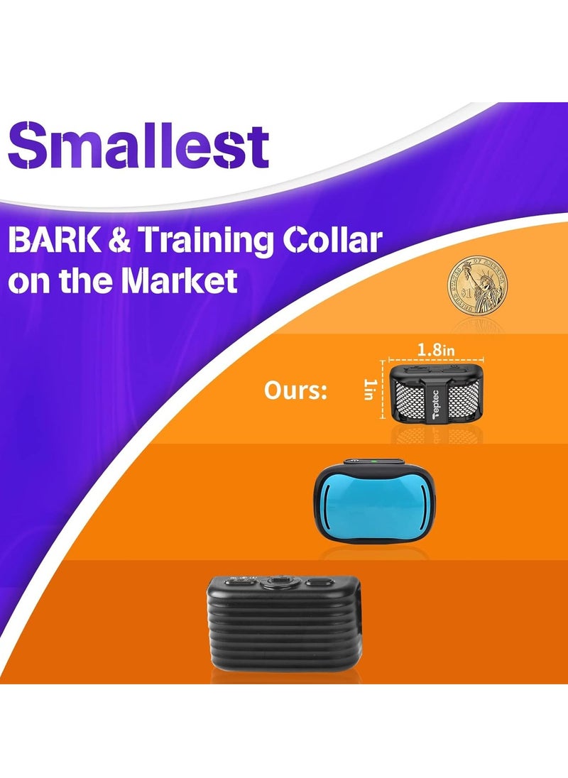 KASTWAVE Dog Shock Collar, Smallest & Lightest Anti Bark Collar/Training Collar for Small Dogs 5-15lbs, with Shock, Vibration, Sound 3 Modes, Rechargeable, 99 Adjustable Levels, Waterproof & 1300 Ft Range  - Image 2