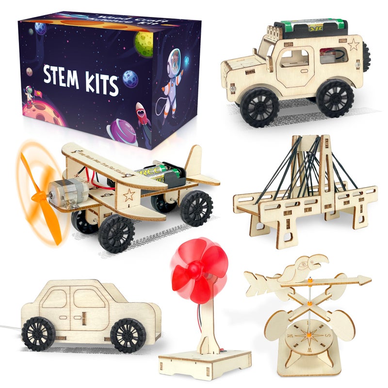 kortes 24Pack STEM Kits for Kids Classroom, Science Building Project Craft for Ages 8 9 10 11 12, 3D Wooden Model Kit, STEM Toys for Boys Girls Birthday Gifts Party Favors School Exchange Gifts - Image 1