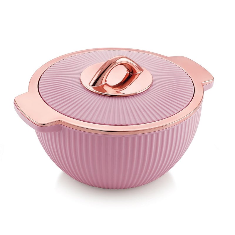 Liza Froyo Casserole1 PC, Round PU Insulated Inner Stainless Steel Casserole with Lid & Metalizing Knob | BPA Free | Confident Grip Handle (FROYO 1450.) (Light Purple) - Image 2