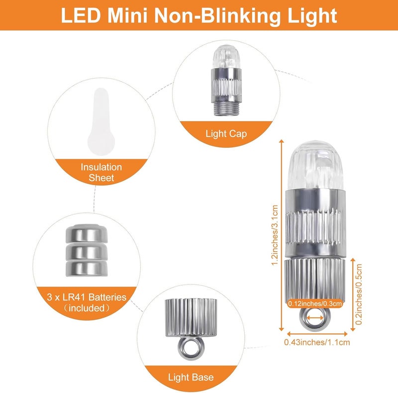 SumDirect Pack of 100 LED Mini Non-Blinking Lights for Paper Lanterns Balloons Floral Wedding Halloween Christmas Party Decoration Centerpieces (100, White) - Image 2