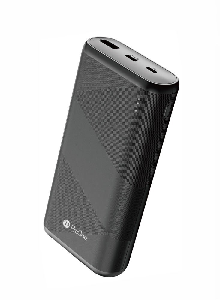 ProOne ProOne PPB5207PD 20000mAh 22.5W Fast charging High Security temperature protection Portable PD Power Bank With Type-C and USB A Ports and Fireproof ABS material  - Image 2