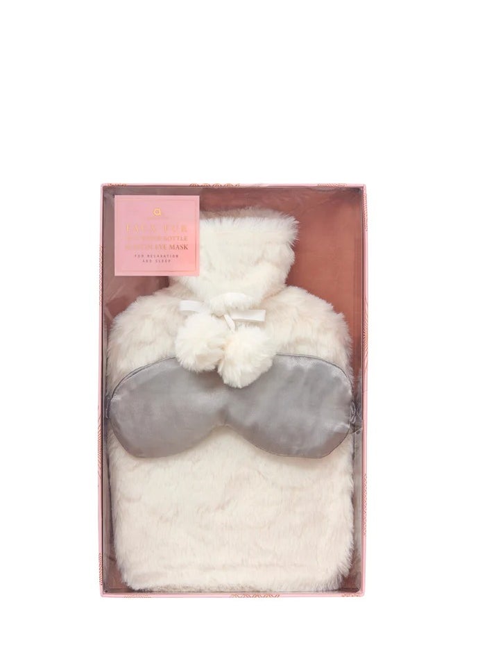Aroma Home - Hot Water Bottle and Eye Mask Gift Set - Image 1