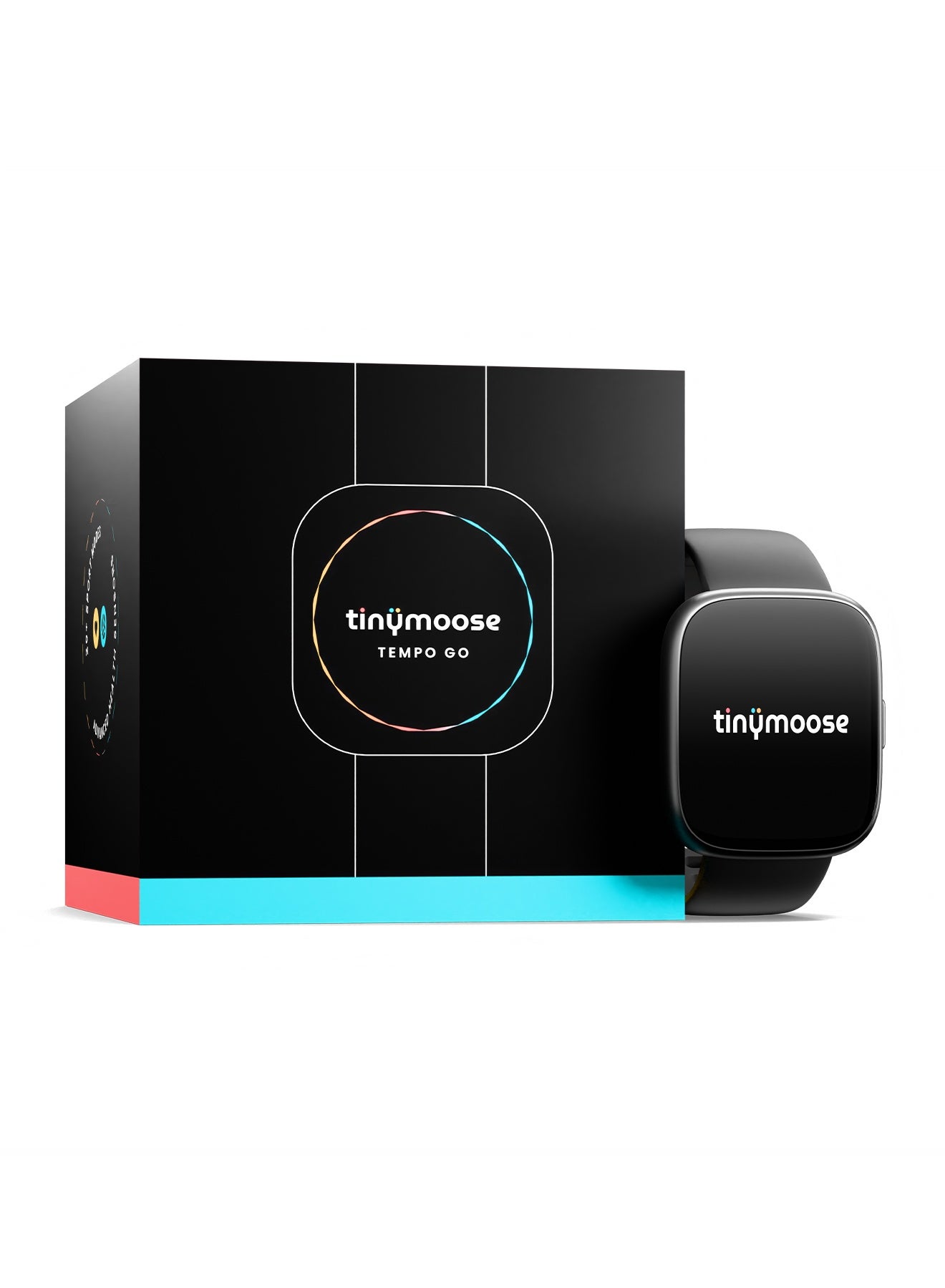Smart Watch Tempo Go – Long Battery Life, IP68 Waterproof, 100+ Fitness Modes, SpO2 & Heart Rate Tracking, 1.83 inch High-Resolution Display, AI Control, Bluetooth Calling, Fit by Tinymoose App Integration - Midnight Black