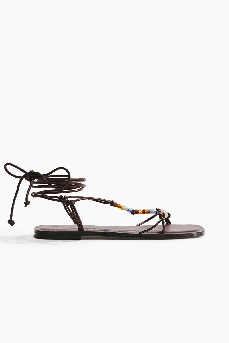 H&M Bead-detail strappy sandals