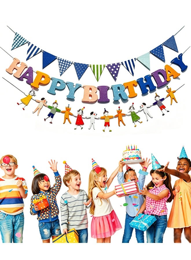 دبليو أف أف أو ٣ قطع من لافتات عيد ميلاد ملونة، زينة عيد الميلاد، جارلاند لحفلات البيبي شاور الأولى، قوس قزح أزرق، مستلزمات حفلات، أعلام ورقية لطيفة، أحرف بألوان الباستيل قابلة لإعادة الاستخدام - Image 1