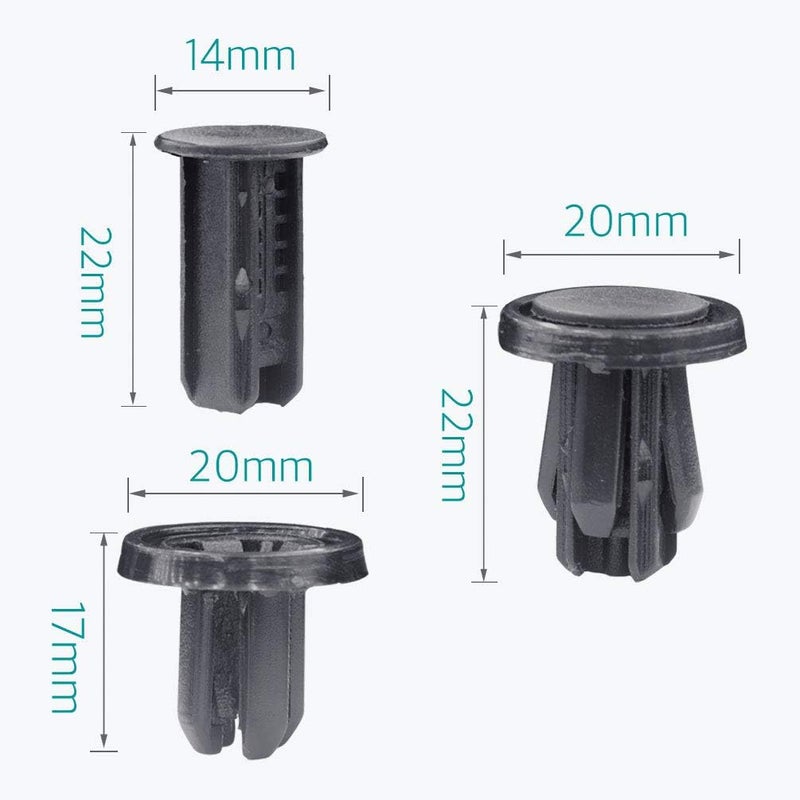 Lantee 50 Pcs Bumper and Wheel Well Liner Push-Type Retainer Clips for Honda & Acura 91505-TM8-003 - Image 3