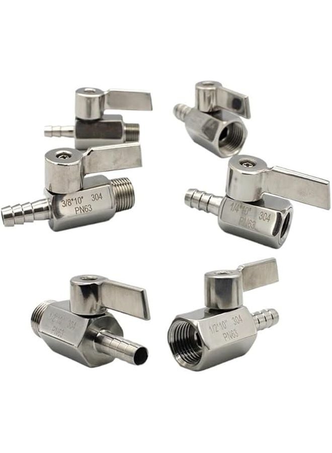 Stainless Steel 304 Ball Valve 0 5 Inch Male B Type 10mm Pipe Adapter - Image 1