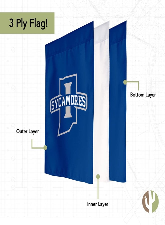 Desert Cactus Indiana State University ISU Garden Flag – 19 x 12 inch Indiana State Sycamores Banner, For Outdoor Display and Events (Design B) - Image 3