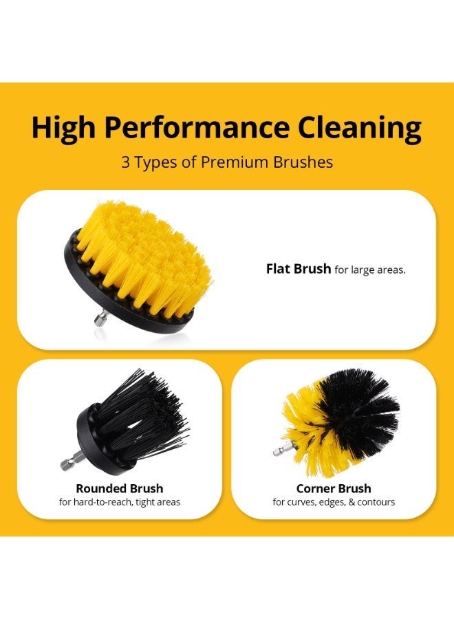 INKBIRDPLUS Universal Drill Brush Set, 22-Pack Drill Scrubber Brushes Attachments with Scouring Pads, Scrub Sponges & Extension Rod, Premium Drill Cleaning Kit for Bathroom, Kitchen, Carpet Washing, Car Polishing - Image 3