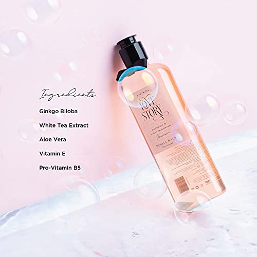 Kimirica Love Story Bubble Bath Bottle, 100% Vegan and Paraben Free with Goodness of Ginkgo Biloba & White Tea Extracts, Pro-Vitamin B5, Aloe Vera & Vitamin E, 290 ml - Image 5