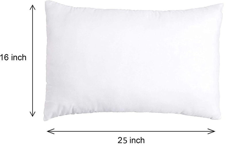ATOOTFUSION 100% Recyclable Black Hosiery Firm Medium Hard Cotton Bed Pillow for Real Perfect Neck Support (16" x 26") Firm Pillow White Satin Strip Pack of 02 - Image 2