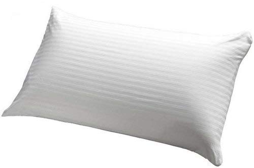 ATOOTFUSION 100% Recyclable Black Hosiery Firm Medium Hard Cotton Bed Pillow for Real Perfect Neck Support (16" x 26") Firm Pillow White Satin Strip Pack of 02 - Image 5