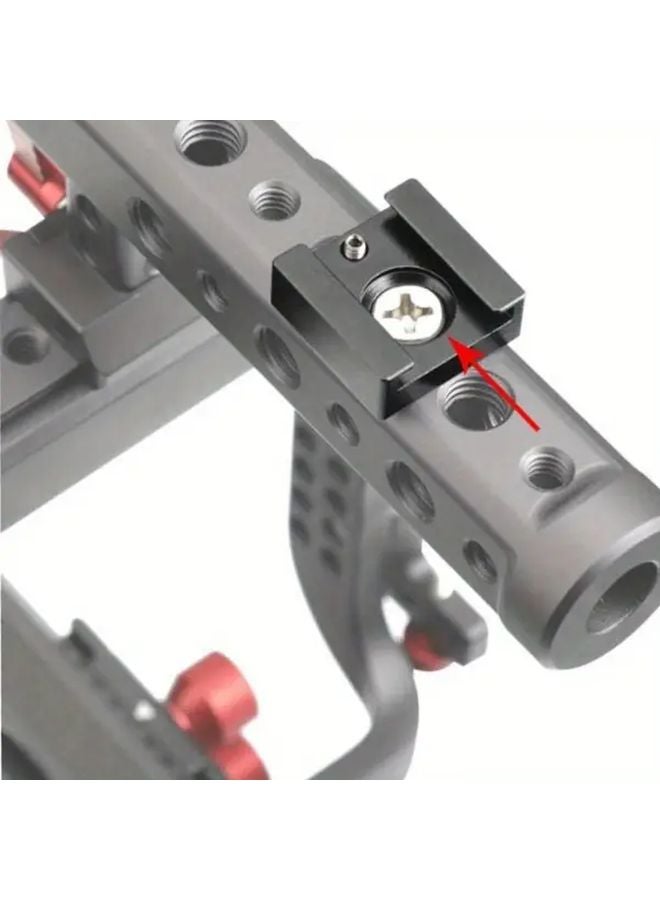 Black Hot Shoe Mount Adapter 2pcs DSLR Camera Bracket Compact Durable - Image 5