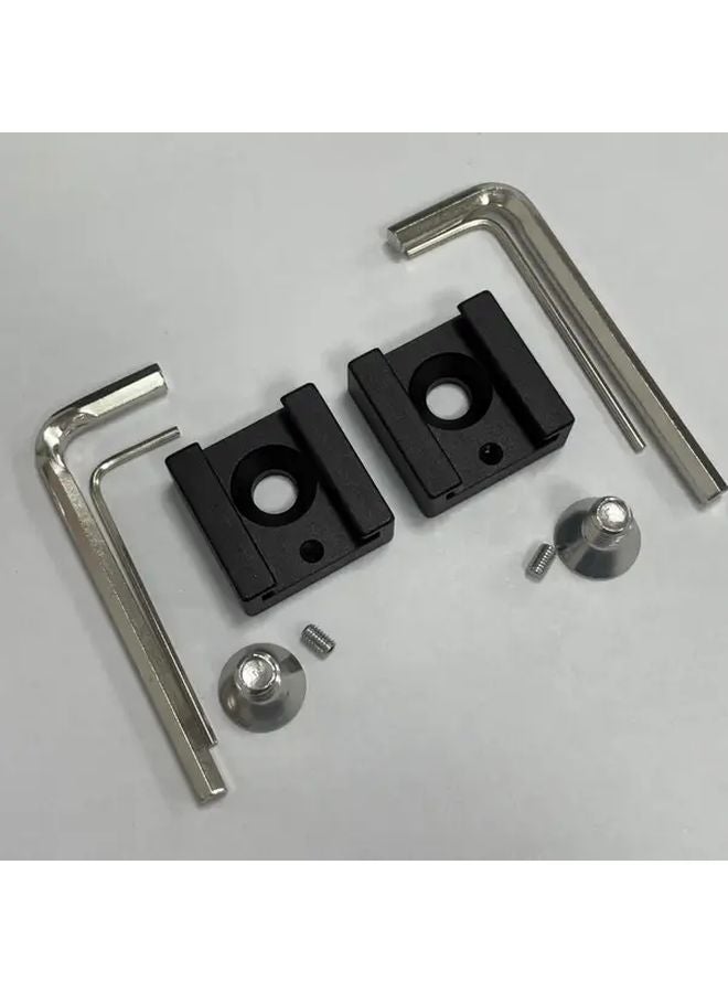 Black Hot Shoe Mount Adapter 2pcs DSLR Camera Bracket Compact Durable - Image 4