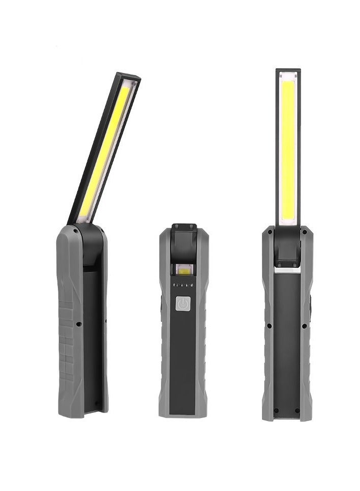 New Multifunctional COB  LED Foldable with Magnet Warning USB Rrechargeable Strong Light Work Light Car Overhaul Light - Image 1