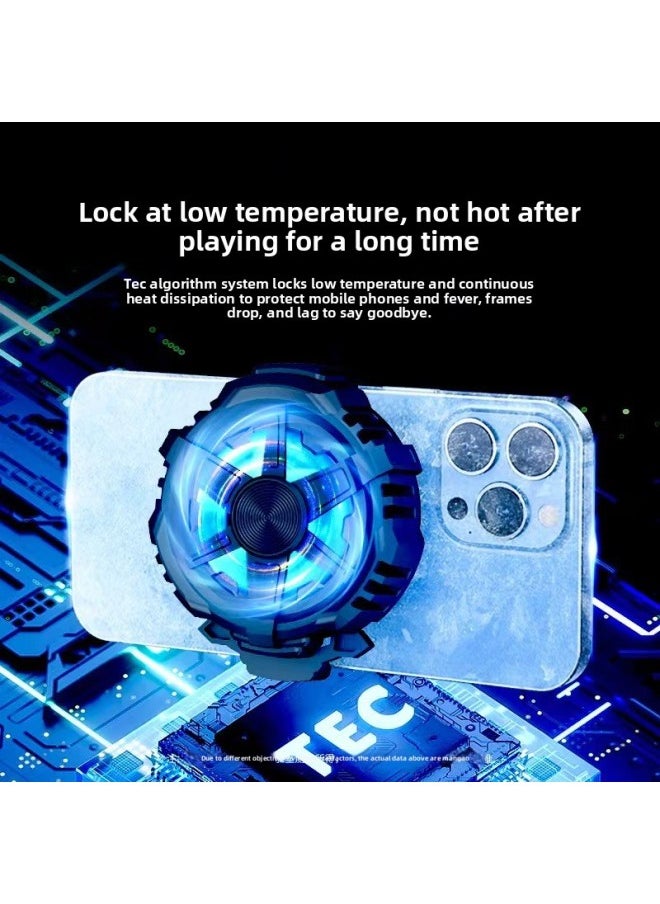 Generic - Wireless Charging Semiconductor Magnetic Suction Mobile Phone Radiator High With Icing Mobile Phone Cooling Chicken Cooling Artifact-Color:X8Pro Back Clip [refrigeration]] - Image 1