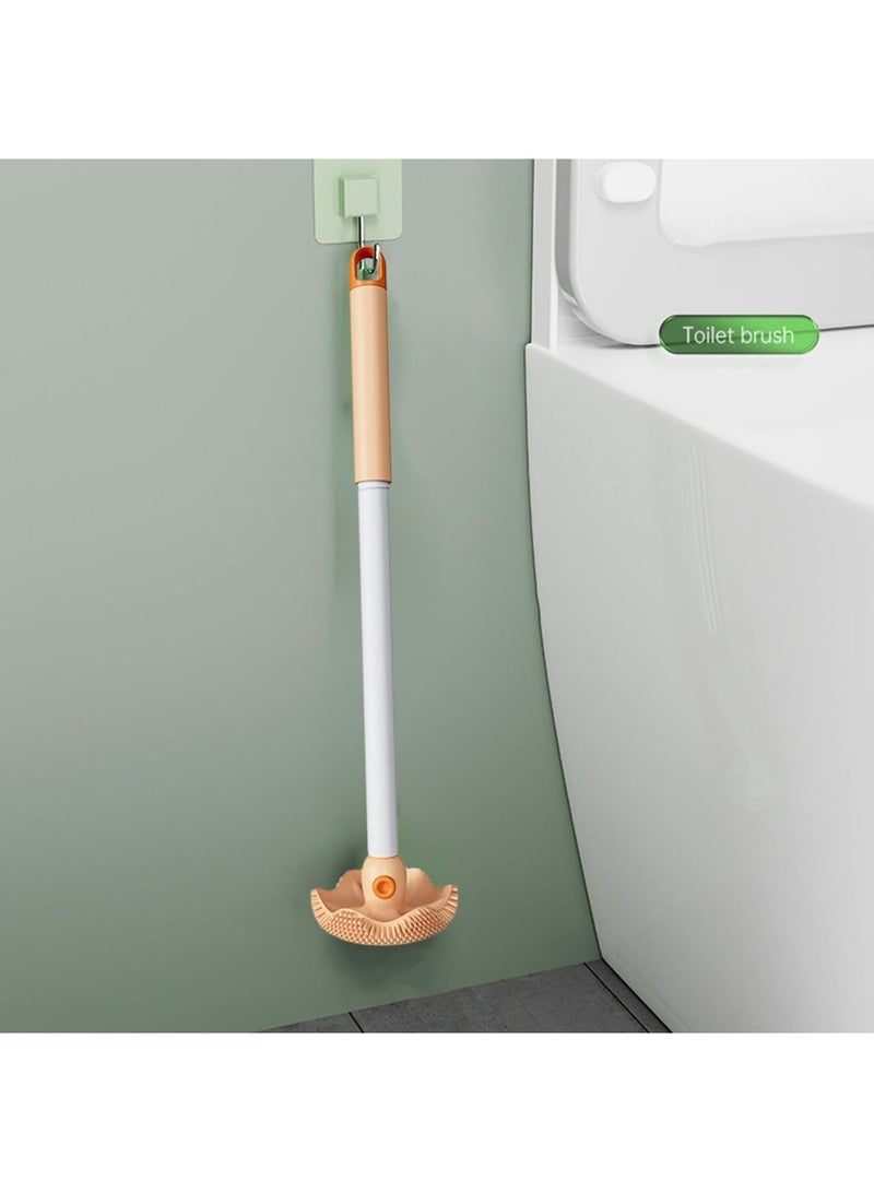 SYOSI Toilet Brush, Deep Cleaning Long Handle Bathroom Toilet Bowl Brushes, Multifunctional Wall Mounted Cleaner Scrubber, Creative Octopus Soft Glue Toilet Brush, Effective Wall Toilet Brushes, No Dead End - Image 2