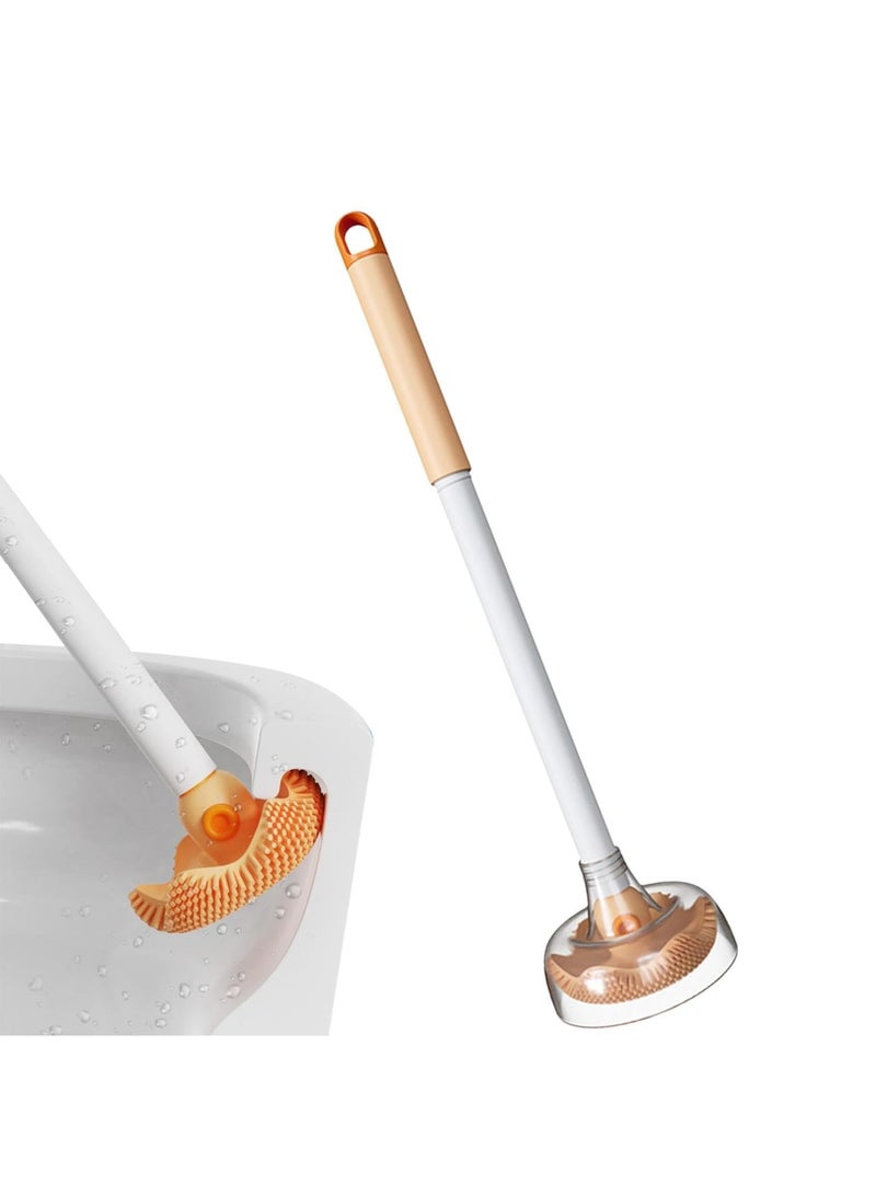 SYOSI Toilet Brush, Deep Cleaning Long Handle Bathroom Toilet Bowl Brushes, Multifunctional Wall Mounted Cleaner Scrubber, Creative Octopus Soft Glue Toilet Brush, Effective Wall Toilet Brushes, No Dead End - Image 1