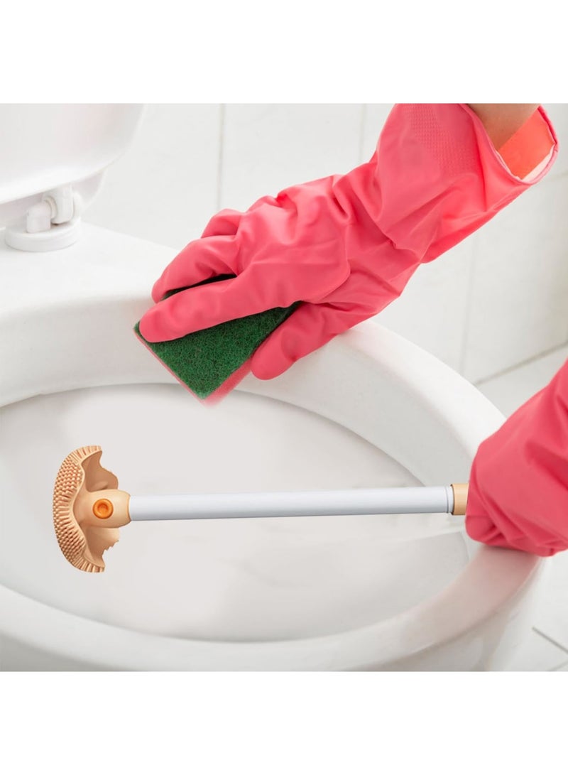 SYOSI Toilet Brush, Deep Cleaning Long Handle Bathroom Toilet Bowl Brushes, Multifunctional Wall Mounted Cleaner Scrubber, Creative Octopus Soft Glue Toilet Brush, Effective Wall Toilet Brushes, No Dead End - Image 4